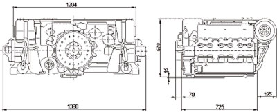 габаритные размеры двигателя 6Н 358