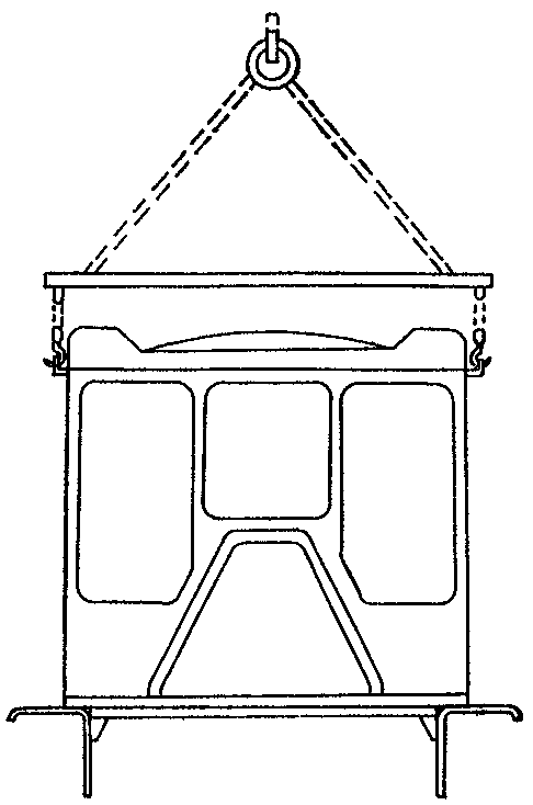 Схема строповки кабины Схема строповки кабины