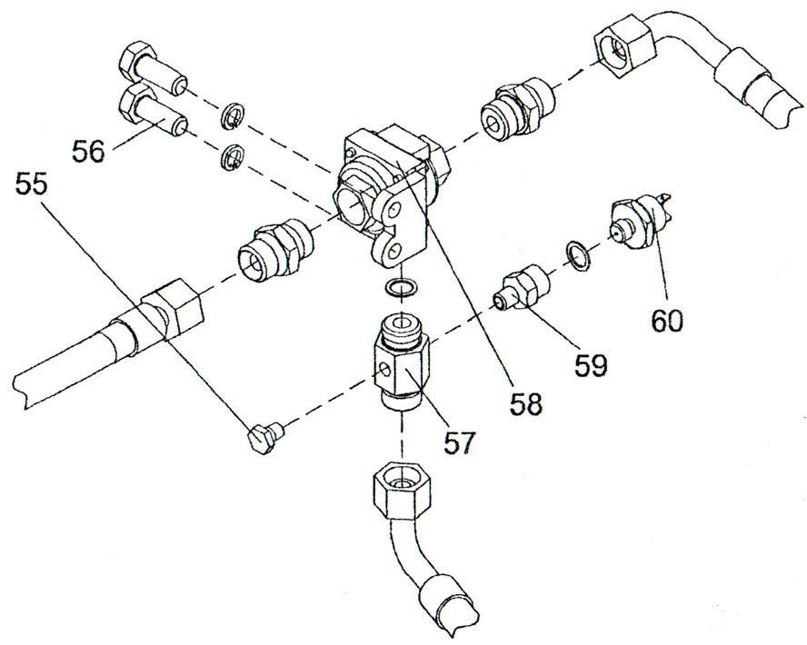 Рис. 34.4. Пневмосистема погрузчика ПК46 Рис. 34.4. Пневмосистема погрузчика ПК46